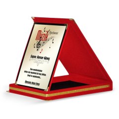 Kişiye Özel Müzik Öğretmeni Kırmızı Plaket