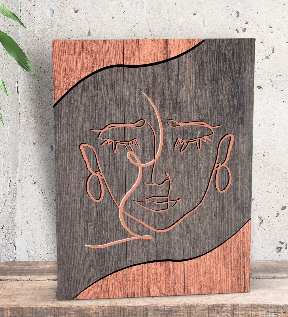 BK Gift Minimalist Art Tasarımlı Dekoratif Mini Kanvas Tablo 15x20cm-4