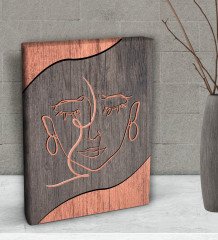 BK Gift Minimalist Art Tasarımlı Dekoratif Mini Kanvas Tablo 15x20cm-4