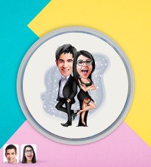 Kişiye Özel Sevgililer Karikatürlü Dev Boy Haribo Minis Kovası (10gx100adet) Model 6