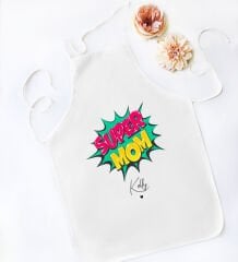 BK Gift Kişiye Özel İsimli Anneler Günü Tasarımlı Beyaz Mutfak Önlüğü, Aşçı Önlüğü, Şef Önlüğü, Anneye Hediye-18