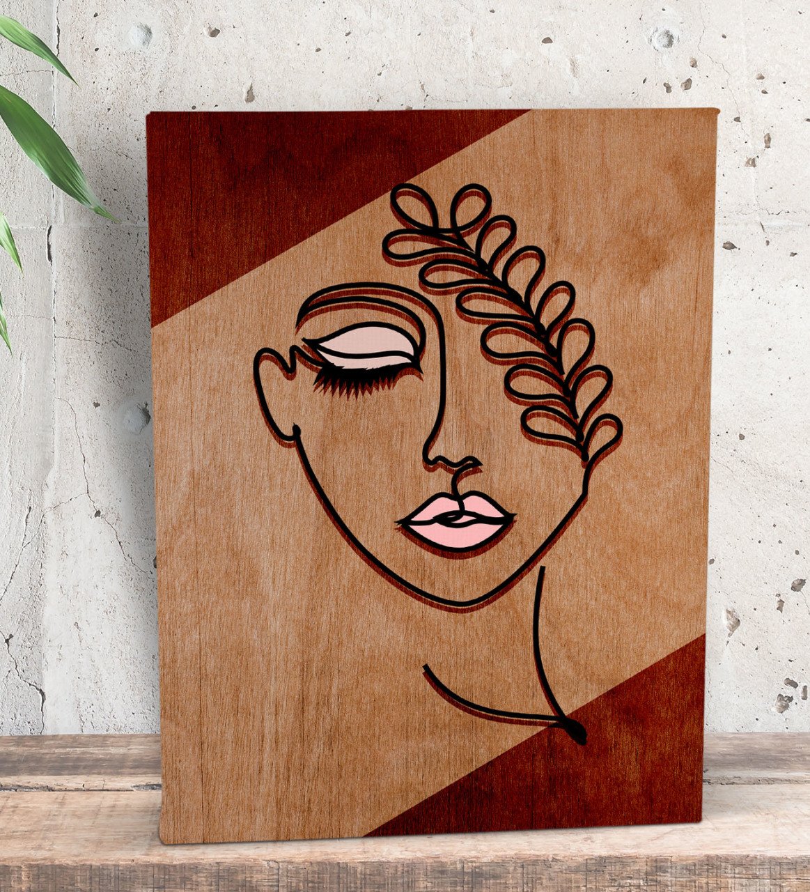 BK Gift Minimalist Woman Tasarımlı Dekoratif Mini Kanvas Tablo 15x20cm-2