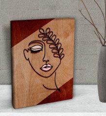 BK Gift Minimalist Woman Tasarımlı Dekoratif Mini Kanvas Tablo 15x20cm-2