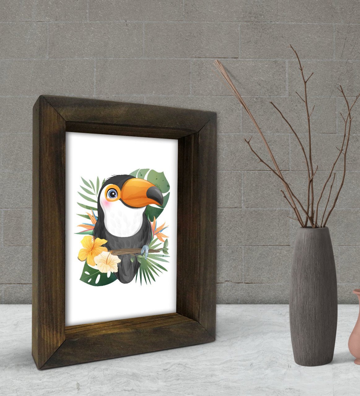 BK Gift Dekoratif Doğal Masif Ahşap Çerçeve 15x20cm-80