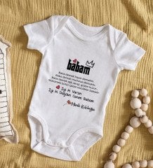 BK Kids İyi ki Doğdun Canım Babam Tasarımlı Bebek Body Zıbın - Model 1