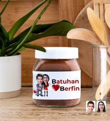 BK Gift Sevgiliye Özel Karikatürlü Kupa ve Nutella 400gr. Hediye Seti, Sevgiliye Hediye, Sevgililer Günü Hediye, Doğum Günü Hediyesi-7