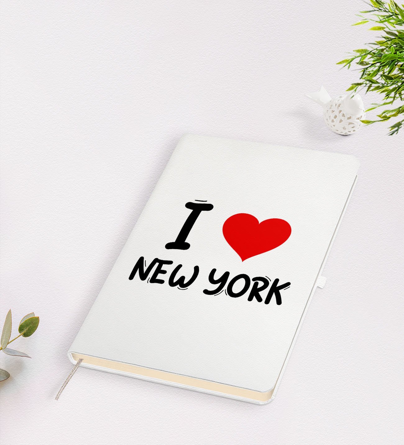 BK Gift I Love New York Tasarımlı Beyaz Defter - Model 1