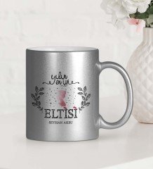Kişiye Özel Yılın En İyi Eltisi Gümüş Yaldızlı Kupa Bardak