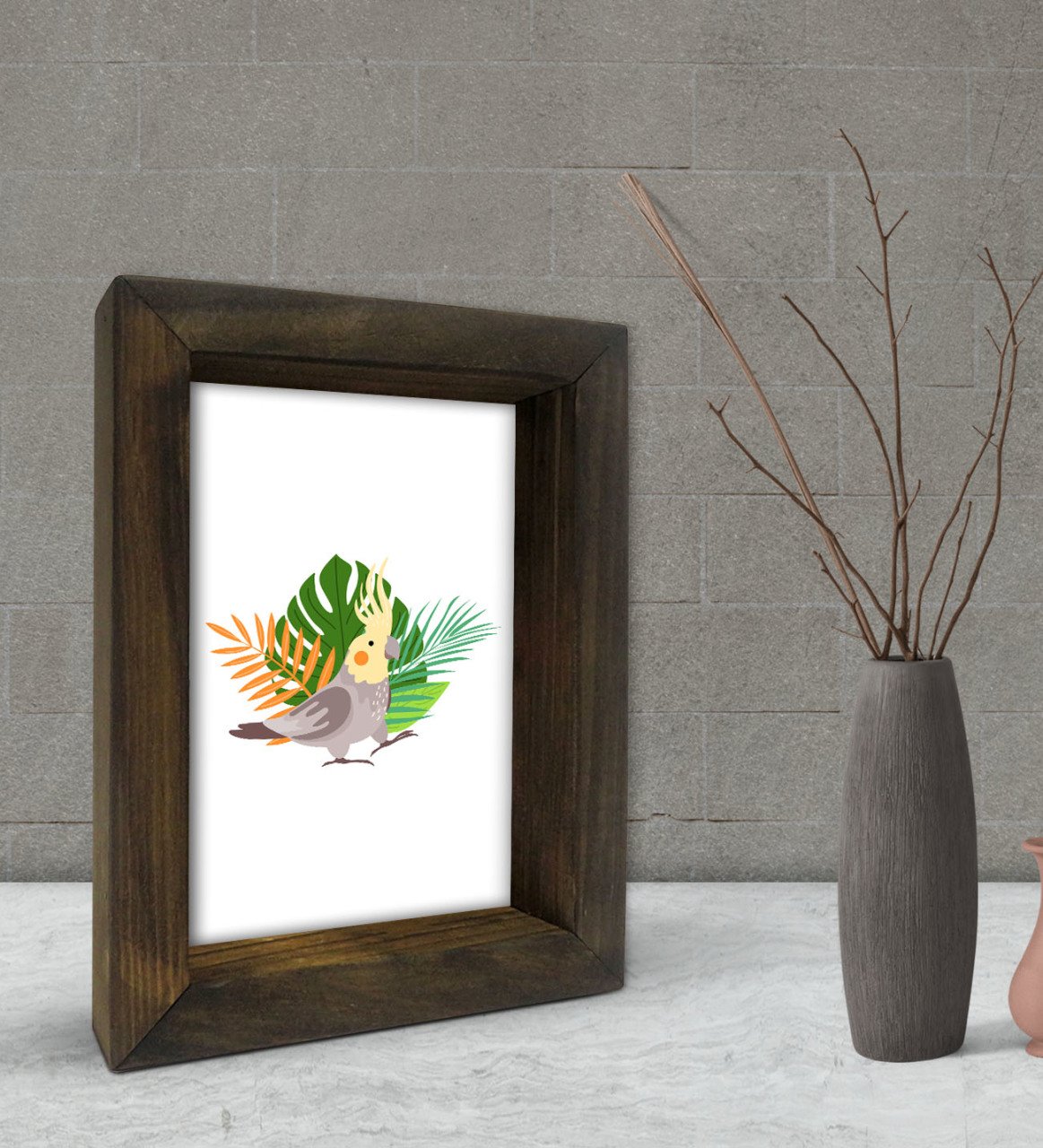 BK Gift Dekoratif Doğal Masif Ahşap Çerçeve 15x20cm-84