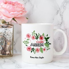 Kişiye Özel Canım Annem Beyaz Kupa Bardak - 001