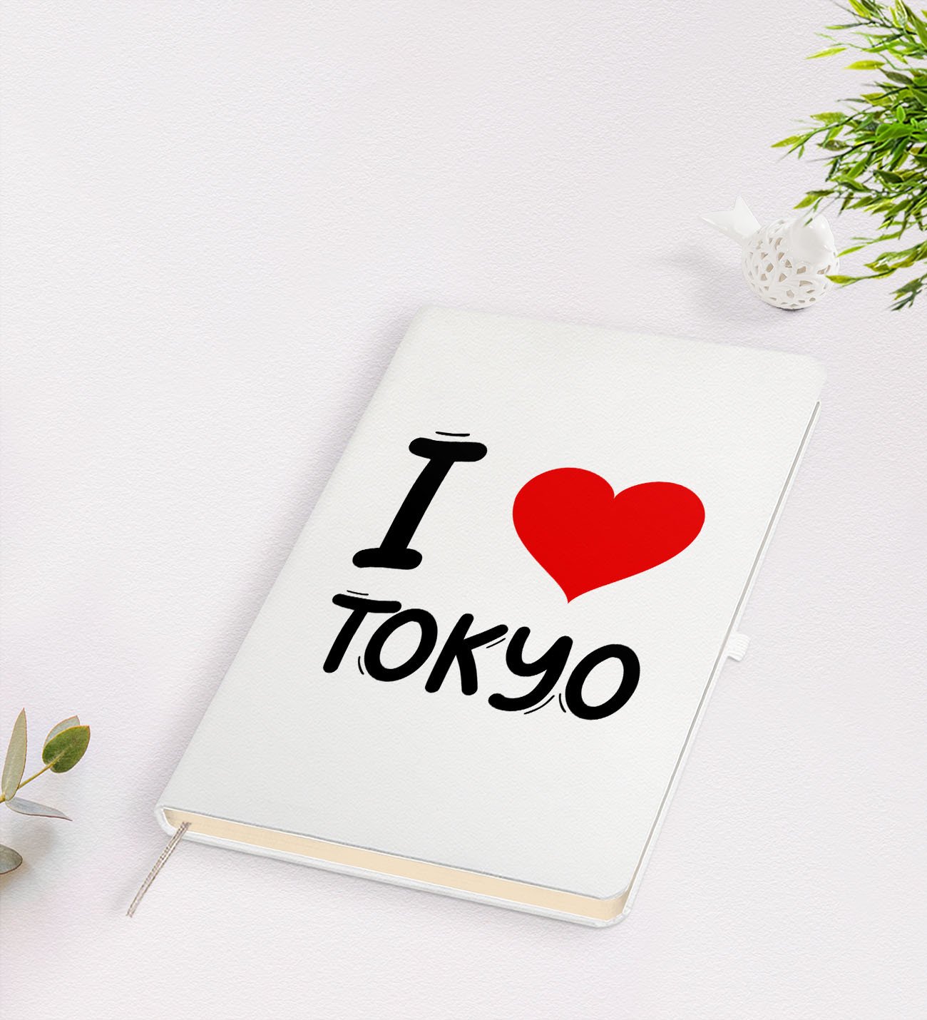 BK Gift I Love Tokyo Tasarımlı Beyaz Defter - Model 1