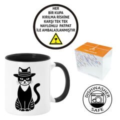 Sublimasyon Porselen Sapı ve İçi Siyah Kupa - Kutulu