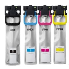 EPSON T01C1-T01C4  MPS ORJINAL CHIPLI WorkForce Pro WF-C529 WF-C579 4 ADET MUADİL KARTUŞ
