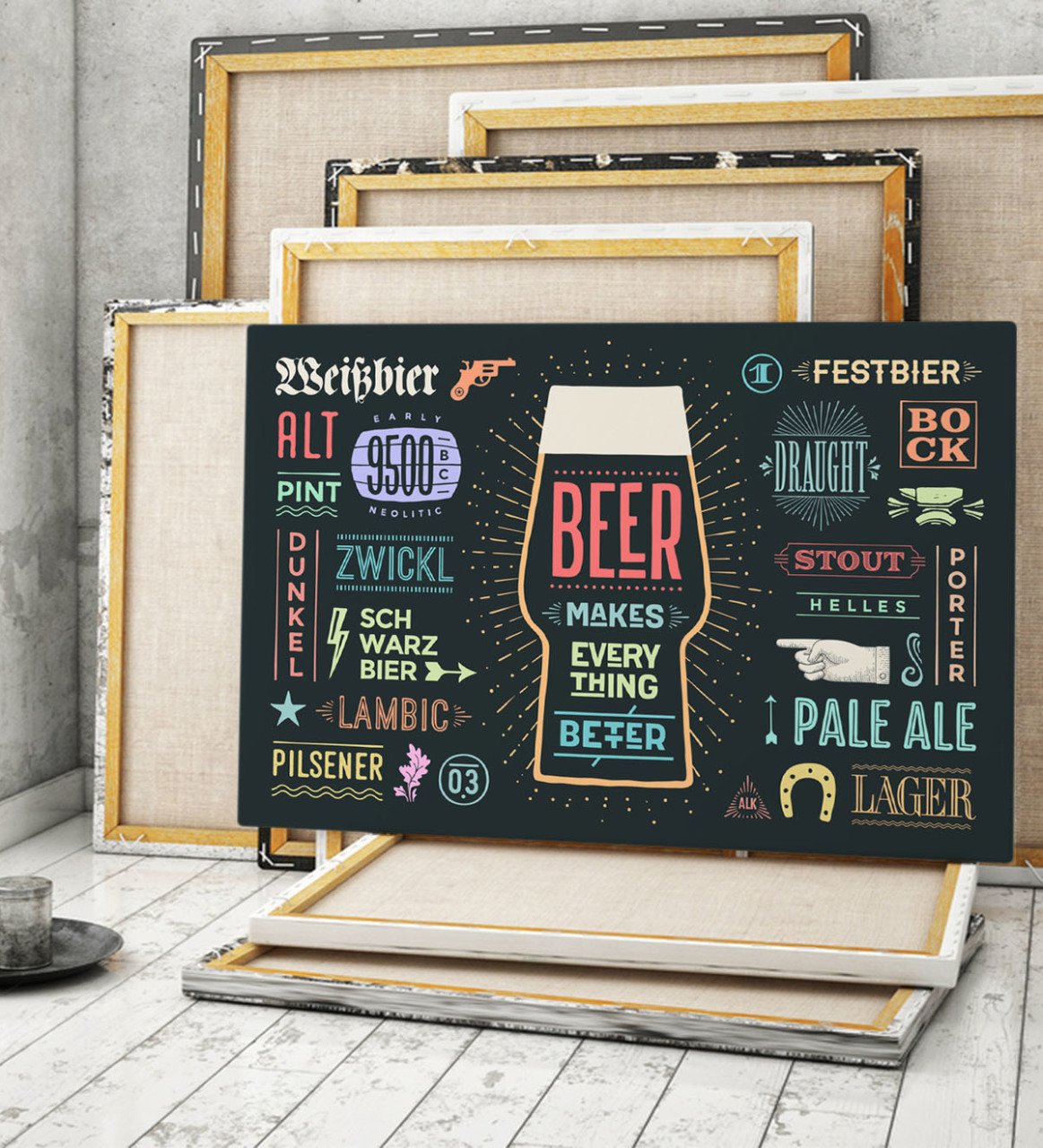 Beer Tasarımlı Kanvas Tablo (50 x 70 cm.) 2