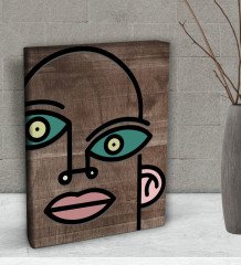 BK Gift Picasso Style Tasarımlı Dekoratif Mini Kanvas Tablo 15x20cm-1
