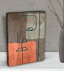 BK Gift Picasso Style Tasarımlı Dekoratif Mini Kanvas Tablo 15x20cm-7