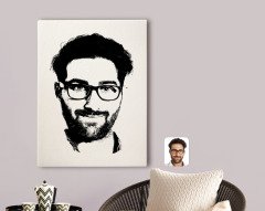 Kişiye Özel Erkek Silüet Kanvas Tablo 70x100cm-1B