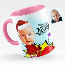 Kişiye Özel Bebek Karikatürlü Pembe Kupa Bardak - 5