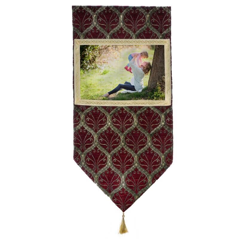 Sublimasyon Duvar Şalı - Bordo