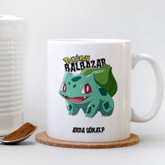 Kişiye Özel Pokemon Balbazar Beyaz Kupa Bardak - 001
