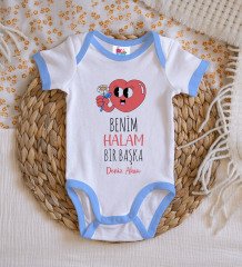 BK Kids Kişiye Özel Mavi Bebek Body Zıbın - Model 77