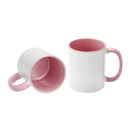 Sublimasyon Porselen Sapı ve İçi Pembe Kupa - Kutulu