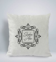 Kişiye Özel İsimli Kare Araç Koltuk Yastığı-1