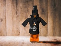BK Gift Kişiye Özel Mini Siyah İçki Şişesi Tişörtü , Ev Bar Dekoru, Viski, Şarap, Votka, Rakı Şişesi Tişörtü, Ev Barı-4
