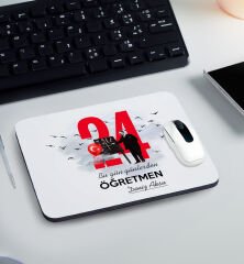 BK Gift Kişiye Özel İsimli Öğretmenler Günü Tasarımlı Kupa, Bardak Altlığı ve Mousepad Hediye Seti - 4, Öğretmene Hediye, Öğretmenler Günü