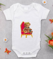 BK Kids Kral Tasarımlı Bebek Body Zıbın - Model 1