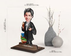 BK Gift Kişiye Özel Erkek Avukat Karikatürlü Ahşap Biblo-7 , Arkadaşa Hediye , Sevgiliye Hediye, Kişiye Özel Biblolar