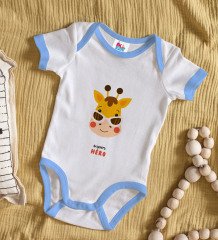 BK Kids Super Hero Tasarımlı Mavi Bebek Body Zıbın-1