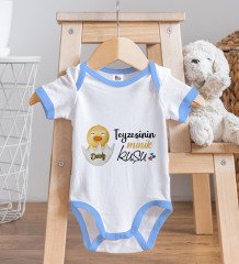 BK Kids Kişiye Özel Mavi Bebek Body Zıbın - Model 78