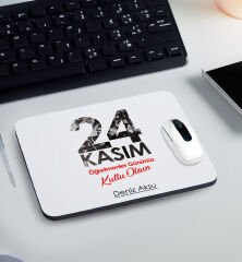 BK Gift Kişiye Özel İsimli Öğretmenler Günü Tasarımlı Kupa, Bardak Altlığı ve Mousepad Hediye Seti - 9, Öğretmene Hediye, Öğretmenler Günü