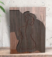BK Gift Women's Line Tasarımlı Dekoratif Mini Kanvas Tablo 15x20cm-2