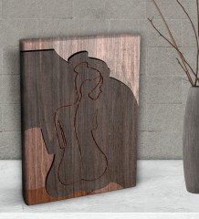 BK Gift Women's Line Tasarımlı Dekoratif Mini Kanvas Tablo 15x20cm-2