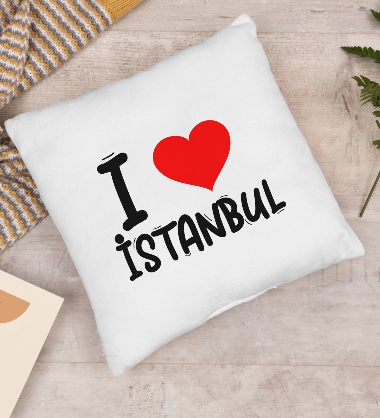 BK Gift I Love İstanbul Tasarımlı Yastık - Model 1