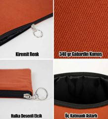BK Gİft Kişiye Özel Harfli Astarlı Antrasit Portföy Çanta 30x21cm, Baskılı El Çantası, Organizer Çanta