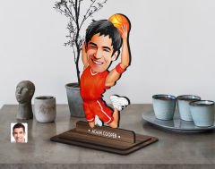 BK Gift Kişiye Özel Basketbol Karikatürlü Ahşap Biblo-4 , Arkadaşa Hediye , Sevgiliye Hediye, Kişiye Özel Biblolar