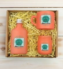 BK Gift Kişiye Özel İsimli DTF Best Friend Temalı Somon Kahve Fincanı & Kolonya & Mum Hediye Seti-1, Arkadaşa Hediye, Doğum Günü Hediyesi