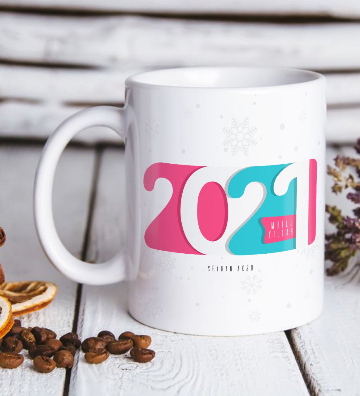 BK Gift Kişiye Özel 2023 Mutlu Yıllar Beyaz Kupa Bardak-6