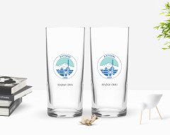 Kişiye Özel Renkli Baskılı Kayseri Tasarımlı Turistik İkili Rakı Bardağı Seti-1