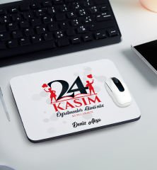 BK Gift Kişiye Özel İsimli Öğretmenler Günü Tasarımlı Kupa, Bardak Altlığı ve Mousepad Hediye Seti - 12, Öğretmene Hediye, Öğretmenler Günü