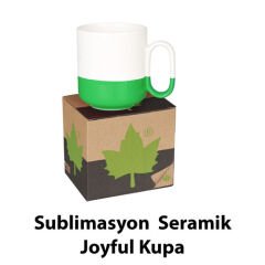 Sublimasyon Seramik Yeşil Joyful Kupa - Kutulu
