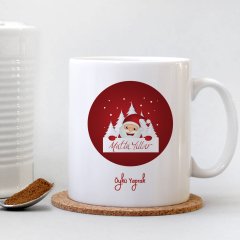 Kişiye Özel Beyaz Kupa Bardak (Yılbaşı Temalı - 4)