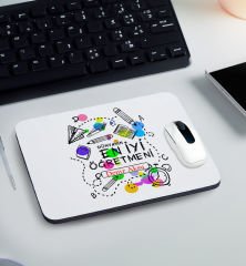 BK Gift Kişiye Özel İsimli Öğretmenler Günü Tasarımlı Kupa, Bardak Altlığı ve Mousepad Hediye Seti - 15, Öğretmene Hediye, Öğretmenler Günü