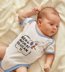 BK Kids Avukat Olucam Tasarımlı Mavi Bebek Body Zıbın-1