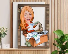 BK Gift Kişiye Özel Kadın Patron Karikatürlü 3D Ahşap Tablo, Sevgiliye Hediye, Arkadaşa Hediye, Yıl Dönümü Hediyesi, Doğum Günü Hediyesi-6