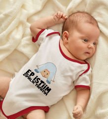 BK Kids Ep İstiim Zıpırlık Tasarımlı Kırmızı Bebek Body Zıbın-1