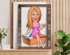 BK Gift Kişiye Özel Kadın Patron Karikatürlü 3D Ahşap Tablo, Sevgiliye Hediye, Arkadaşa Hediye, Yıl Dönümü Hediyesi, Doğum Günü Hediyesi-7